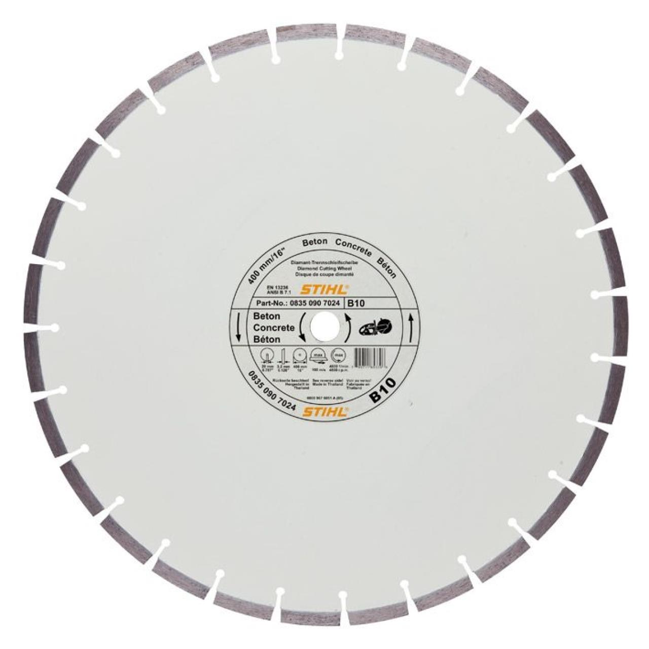 "Trennscheibe D-B10 Ø 400mm/16"""